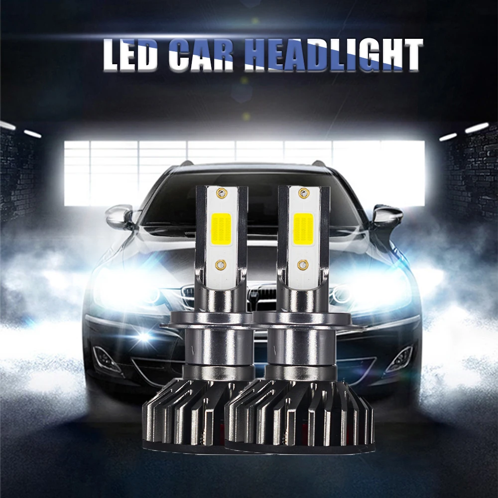 Светодиодные автолампы CARCTR головные фонари H4 светодиодный H7 H11 3000K 6000K 8000K 30 Вт для