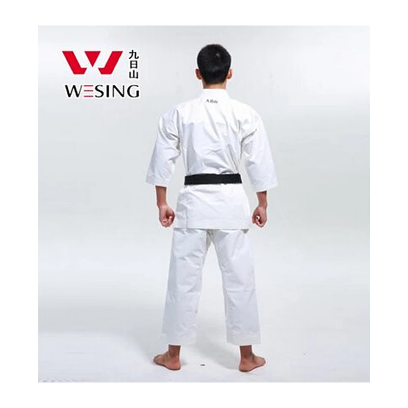Wesing карате взрослые мужской женский ребенок дети белый дышащая хлопковая форма