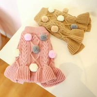 dog sweater dress winter cat puppy skirt princess clothes small dog costumes apparel yorkies pomeranian maltese poodle clothing