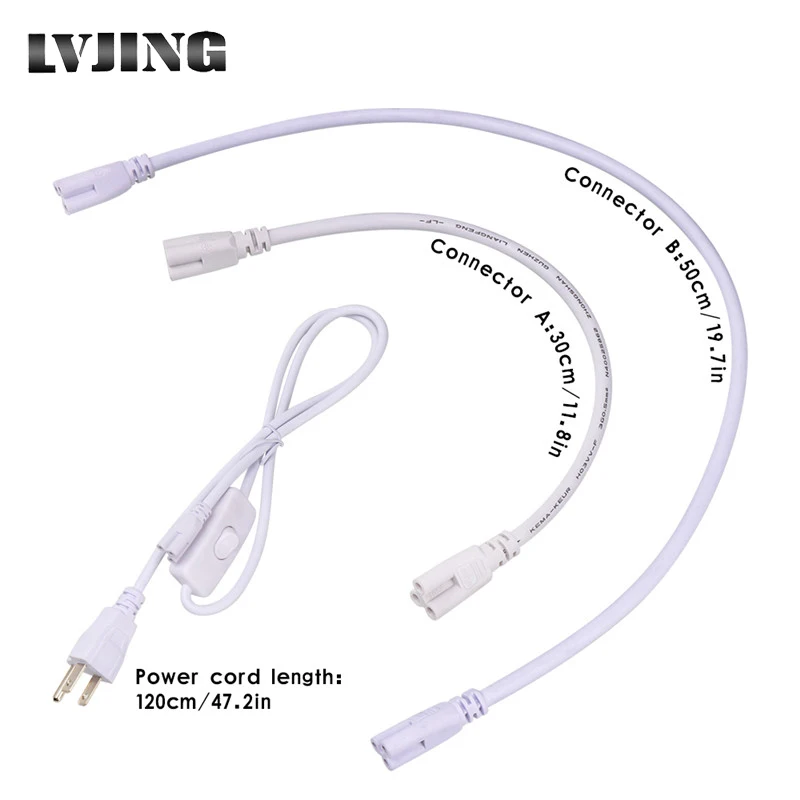 

Lighting Accessories 30cm/50cm Connetion Cable and 100cm EU US AU UK Plug Power Cord for Tube Led Light Lamp Strip