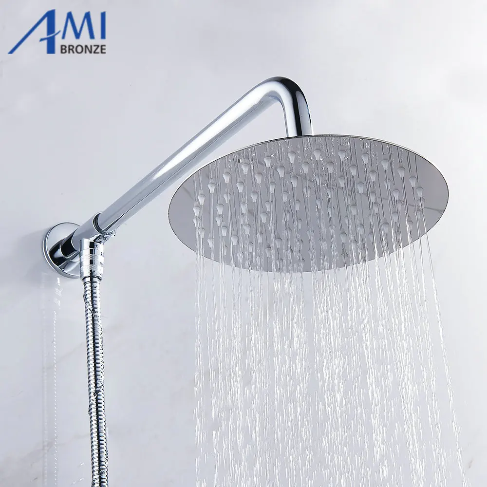 Квадратная и круглая ультратонкая Лейка для душа из нержавеющей стали толщиной 2