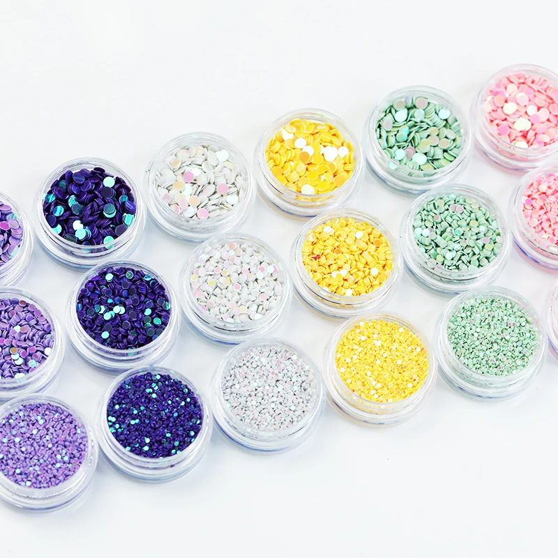 1 коробка ногтей красочные серии блестки флаки Блестки Дизайн 3D дизайн украшения