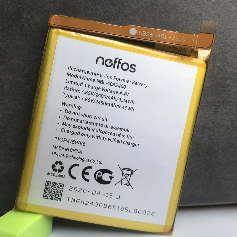 NBL-35B3000 NBL-43A4000 NBL-38A2250 NBL-40A2150 battery for TP-LINK Neffos X9 C9 Y7 C9s C9A C7S X20 Pro X1 Lite Max C5S C5 Plus |