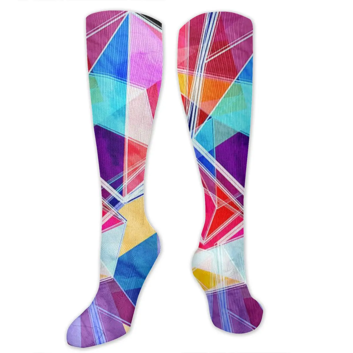 Новые милые красочные женские длинные носки с 3D рисунком принтом художественные