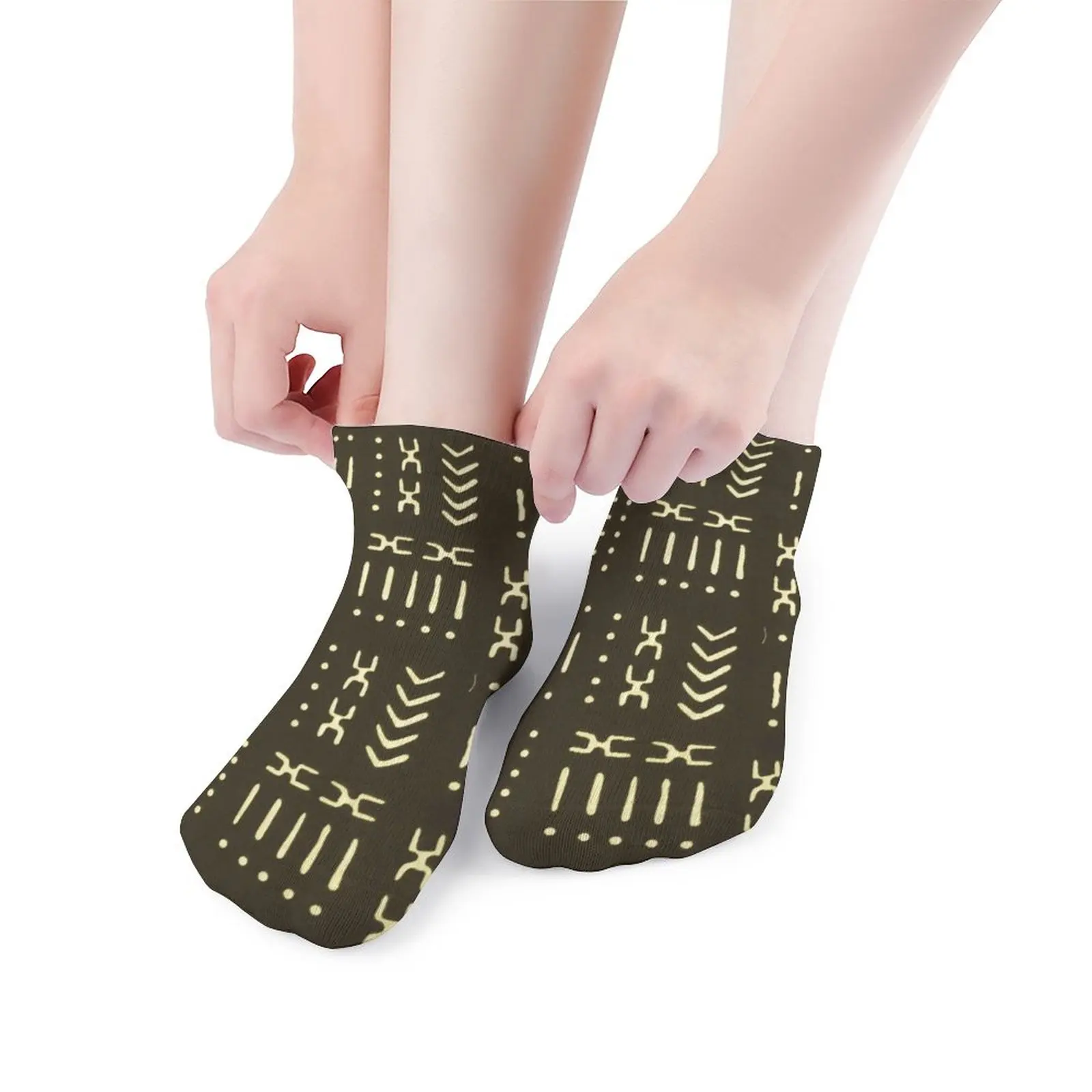 

African Socks Girls Running Socks Non Slip Drawings Large Chemical Fiber Mid Socks