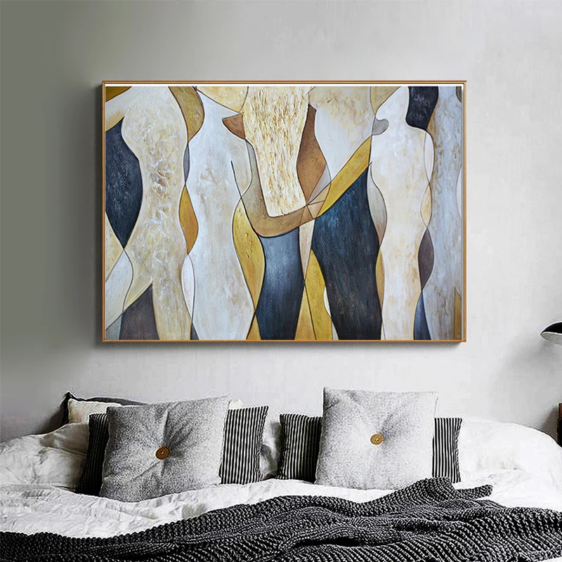 

Large Painting Lover Rain Landscape Oil on Canvas Painting Wall Art Pictures Art Posters and PrintsFor Bed Room Home Decoration