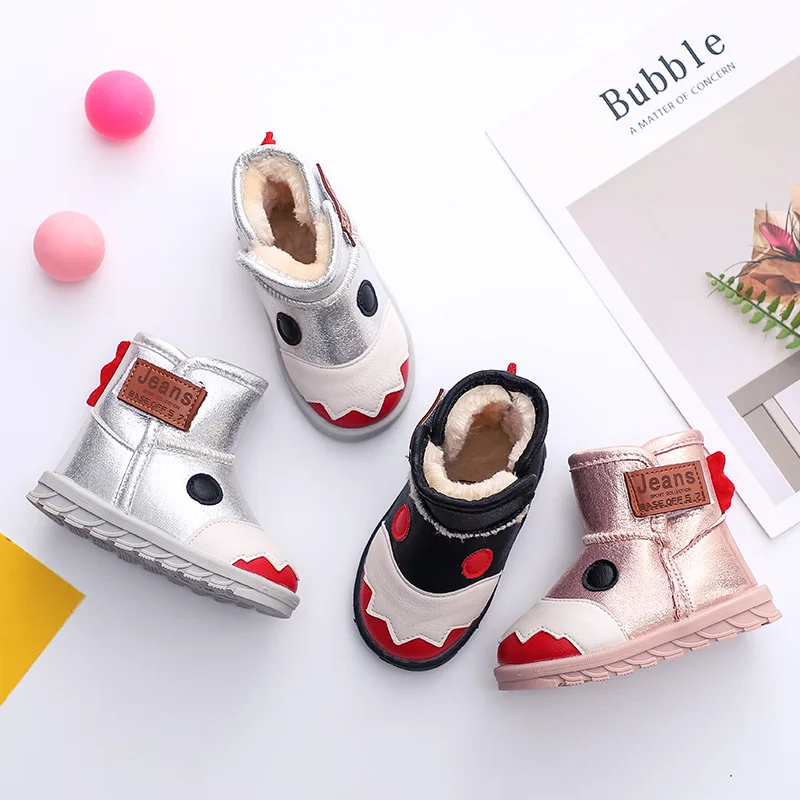 JUSTSL осенне зимняя детская хлопковая обувь для мальчиков и девочек модные