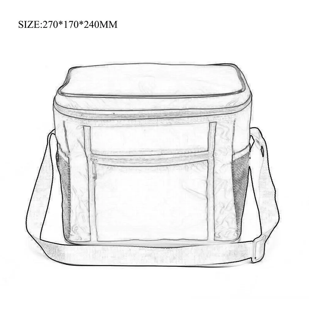

Portable Cooler Bag For Food Preservation Storage Picnic Thermal Insulation Bags Travel Nylon Women Lunch Bags