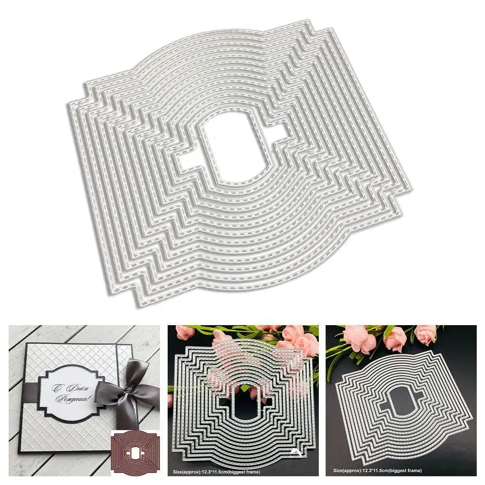 

Cutting Dies Frame Flower Metal Cut Die Mold Scrapbooking DIY Paper Craft Album Decor Die Mould Stencil Clear Stamps