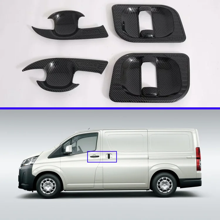 Для Toyota HiAce шестое поколение (H300) 2019 2020 стильная дверная ручка из углеродного