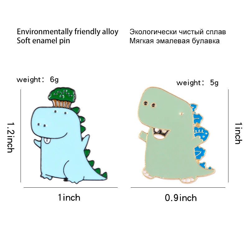 

Cartoon dinosaur enamel pin Light blue animal Against the tree brooch badge Shirt backpack Lapel pin jewelry gift for women kids