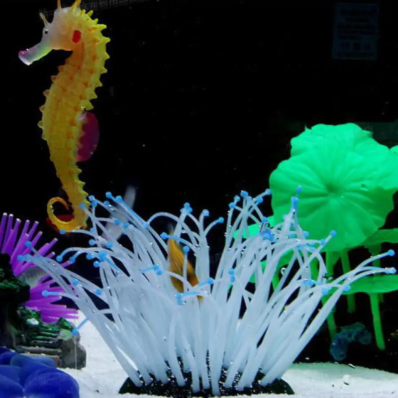 5 цветов аквариум со светящимся эффектом искусственный морской анемон имитация