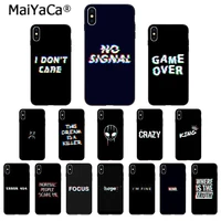maiyaca glitch no signal text pattern tpu soft phone case for iphone x xs max 6 6s 7 7plus 8 8plus 5 5s xr 11 11pro max cover
