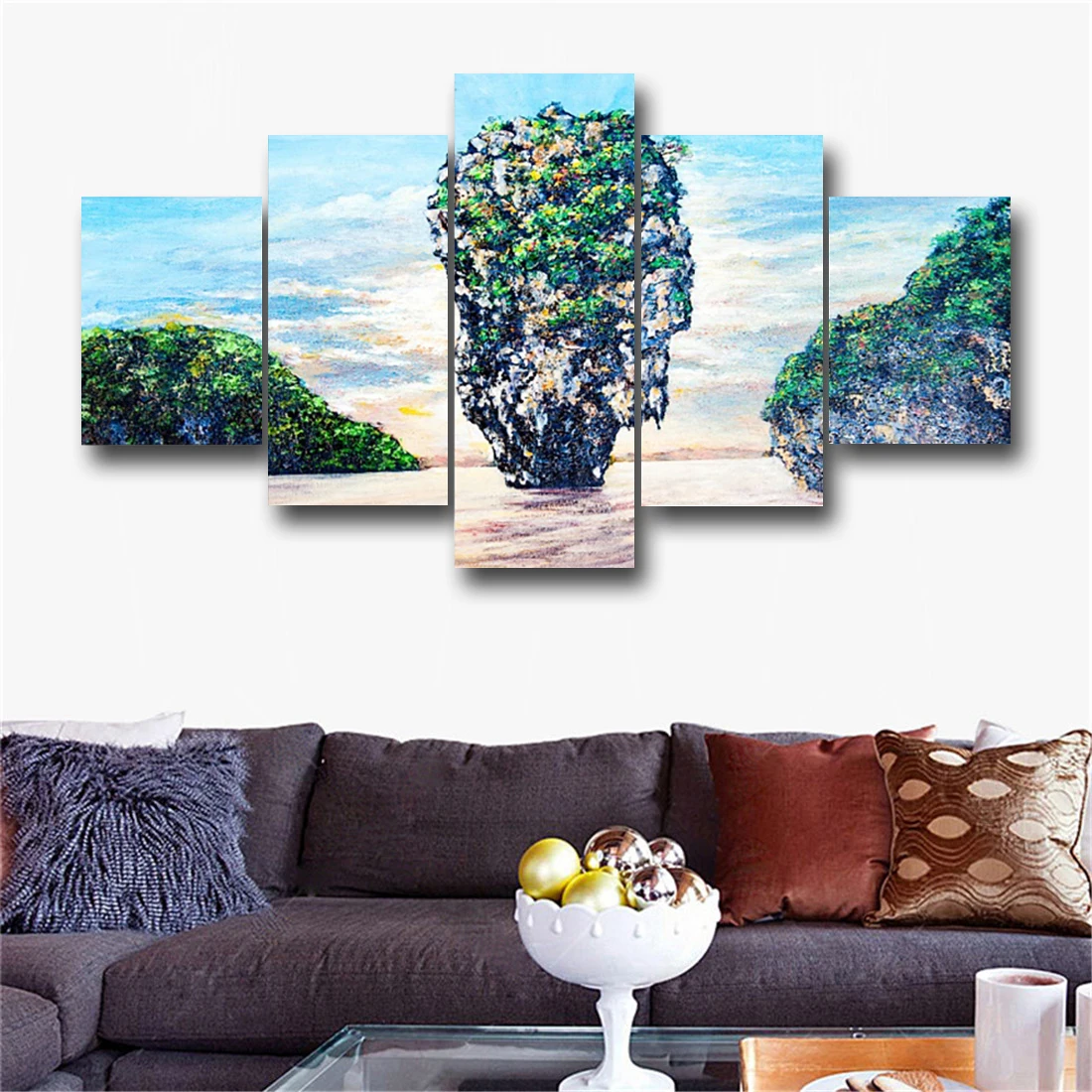 Речные Деревья горы обои холст живопись каллиграфия кровать декор для гостиной