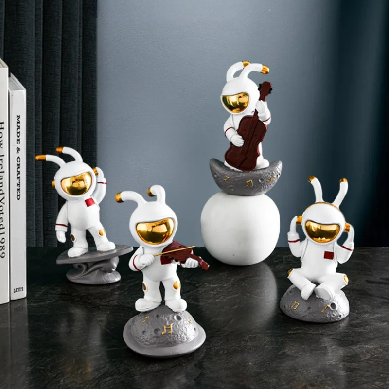 

Creativity Space Bunny Astronaut Small Ornaments Series Gifts Children's Room Desktop Decorations Home Decoration Gifts