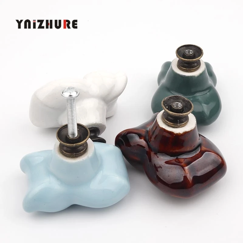 Керамический шкаф в японском стиле с совой ручка для выдвижного ящика Мебельная