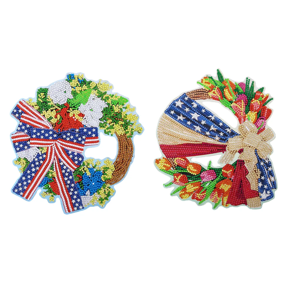 

DIY Diamond Painting Wreath Kit for Door Home Wall Decoration Special Shaped Drill Diamond Embroidery Kit Cross Stitch Craft