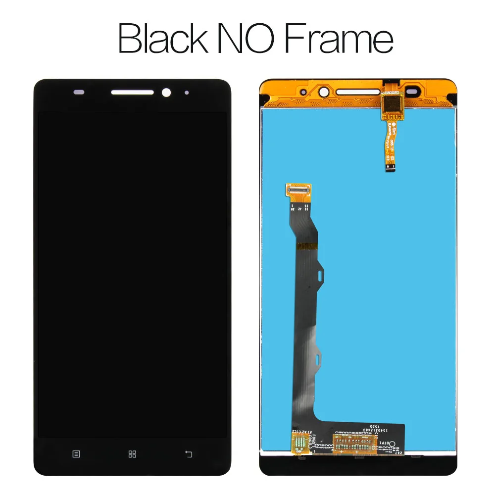 Srjtek протестирован для LENOVO A7000 дисплей 1280*720 для LENOVO A7000 ЖК-дисплей сенсорный экран дигитайзер Запасные части - Цвет: Black no frame