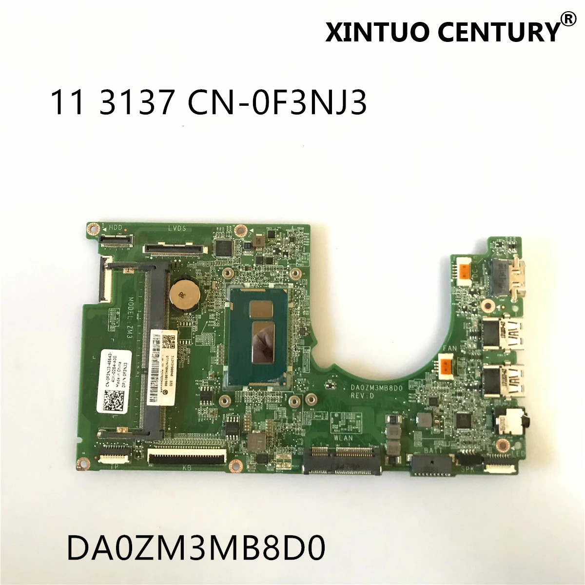 DA0ZM3MB8D0 CN 0F3NJ3 для Inspiron 11 3137 системная материнская плата ноутбука с отдельные части