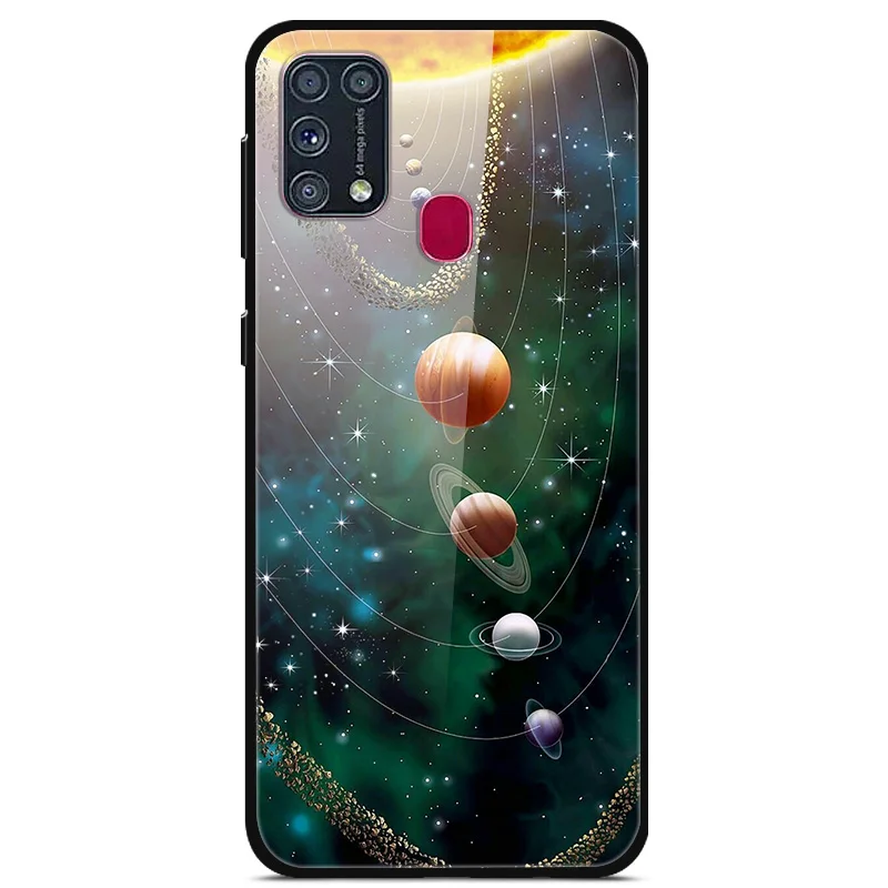 Чехол-накладка для Samsung Galaxy M31S M21 M31 s из закаленного стекла жесткий 2020