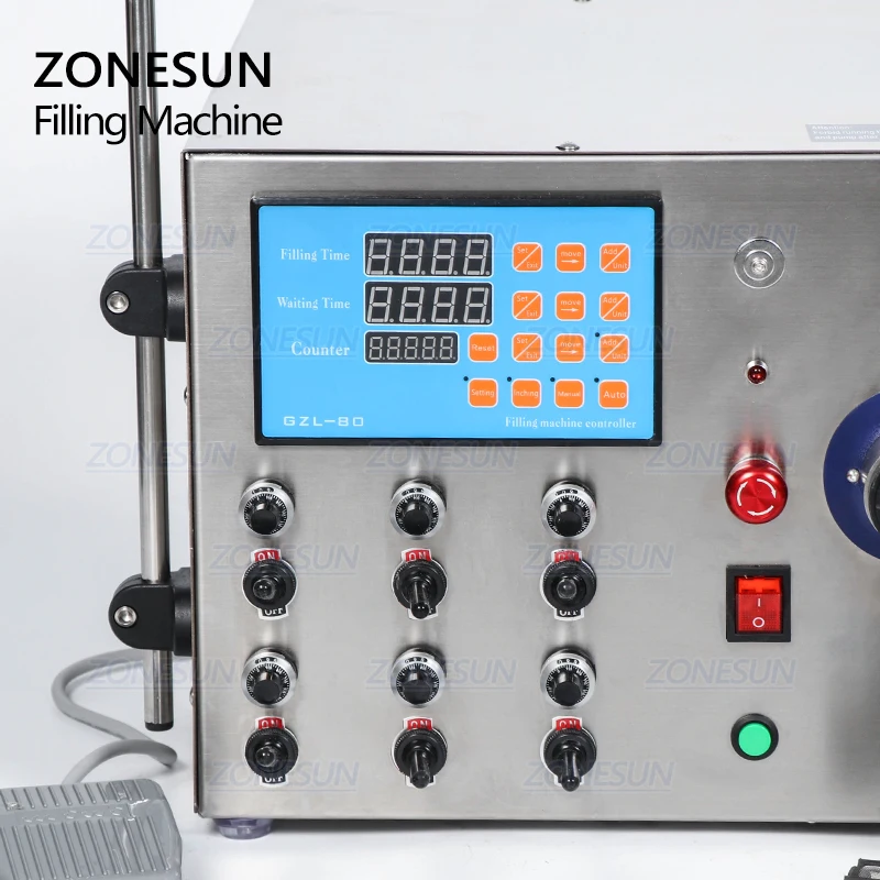 ZONESUN 6 головок пластиковый магнитный насос для напитков духов воды сока эфирных