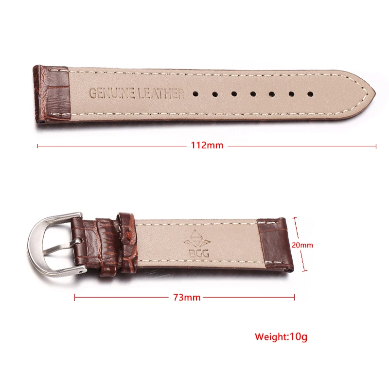 Высокое качество 20 мм ремешок для часов из коровьей кожи сменные часы и мужчин
