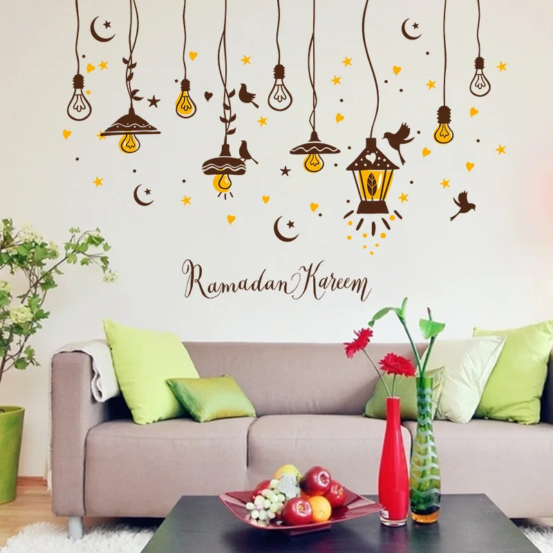 

Creative Chandelier Wall Sticker Living Room Bedroom Window Background Vintage Light Decoration Mural Decals Home Decor Stickers