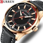 Часы наручные CUREN Мужские кварцевые аналоговые, винтажные Брендовые повседневные модные деловые с кожаным ремешком в стиле ретро