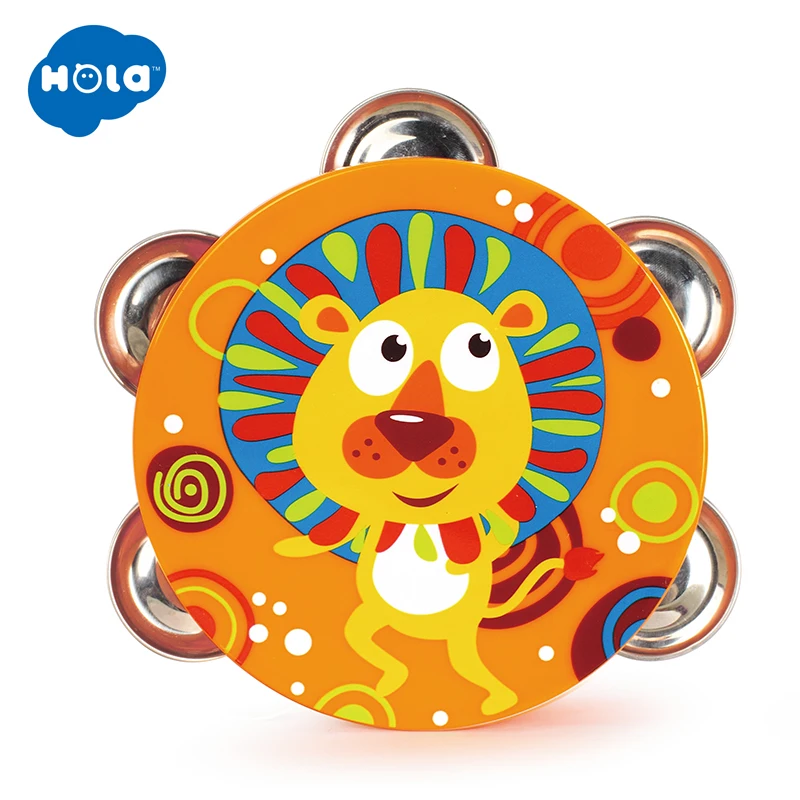 HOLA TOYS 3102B детский музыкальный барабанный бубен Обучающие Игрушки для раннего