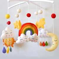 cartoon baby rattles bracket set toy mobile for crib handmade diy bed bell material package toys for kids baby toys 0 12 months