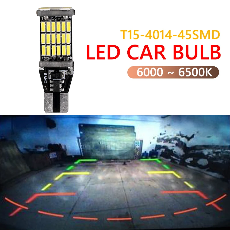 VODOOL T15 W16W Автомобильный светодиодный светильник супер яркий 4014 45SMD Canbus