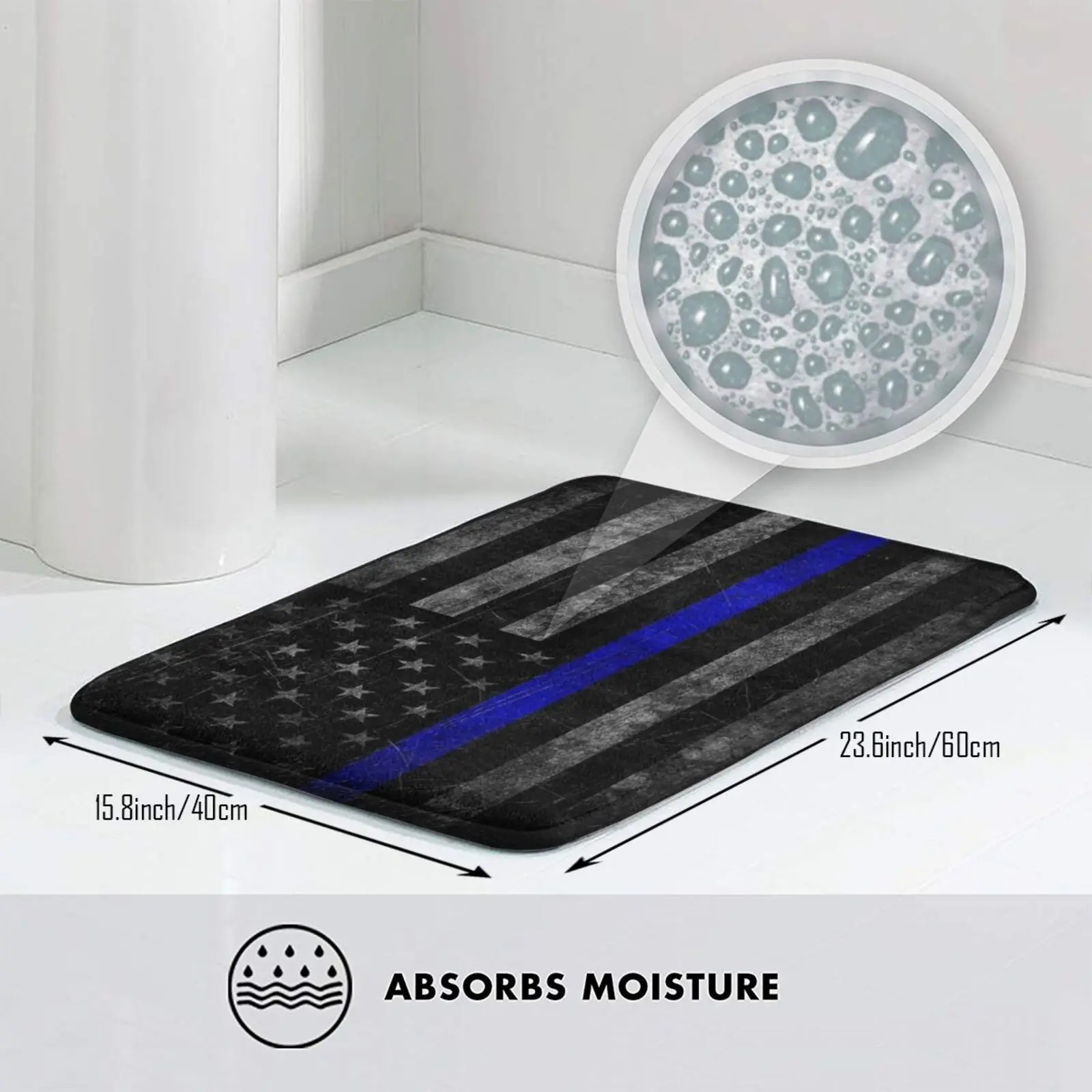 Тонкий коврик с синими линиями флага США нескользящий ковер коврики для пола