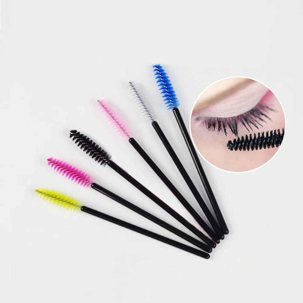 100 шт. MJS одноразовая щетка для ресниц очистки гребень накладных бровей гибкая |