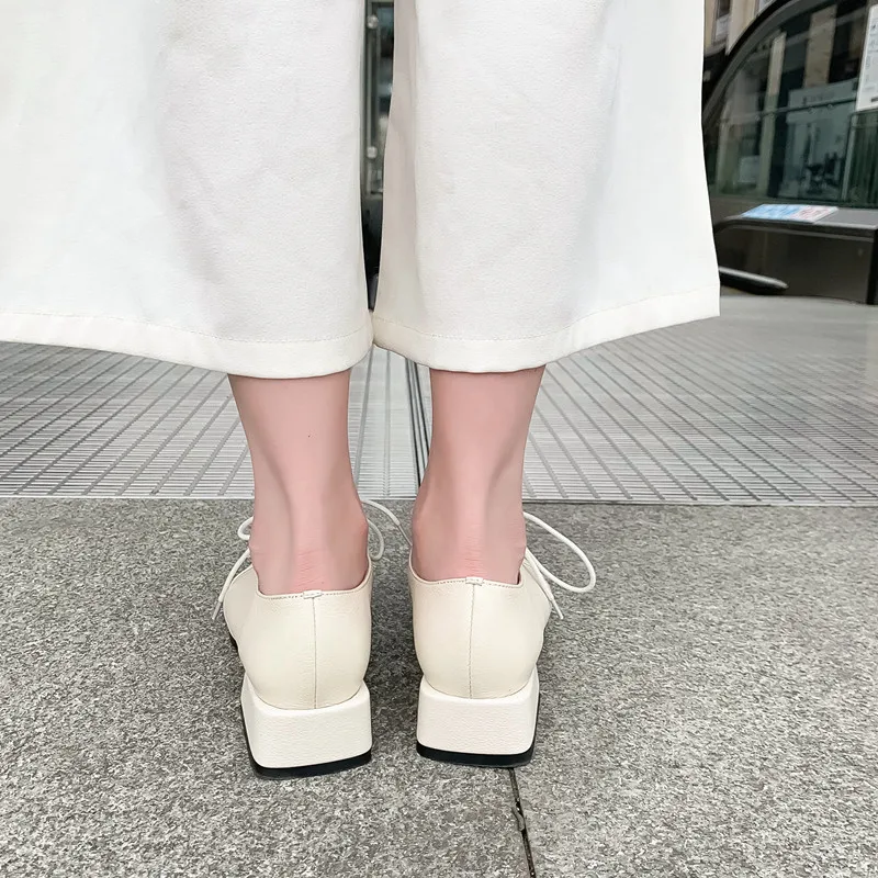 

FEDONAS Comfortable Genuine Leather Euro Style Women Pumps Spring New Square Toe Office Basic Shoes Woman Quality High Heels