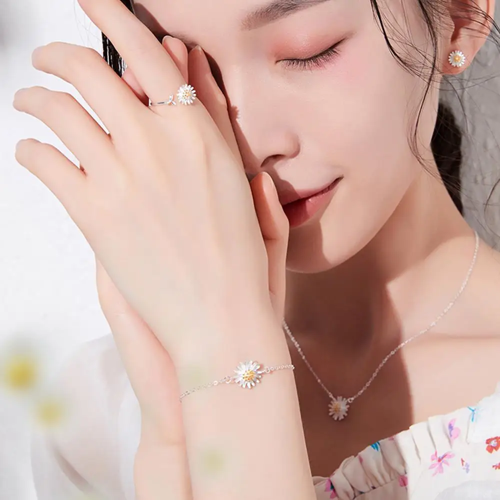 Новое поступление с серебряным покрытием Дейзи комплекты ювелирных изделий