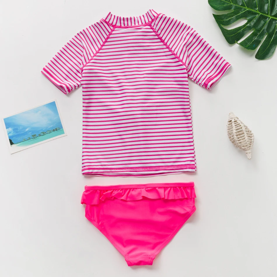 Новые 2019 для маленьких девочек Купальник Единорог один штук Детские купальники