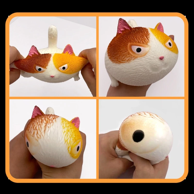 

Gadget Special Needs Toy Assortment Squeeze Screaming Cat Gadget Anti Stress Soundable Pinch Cat Kids' Party Favor Set