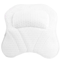 bath pillow for tub bathtub pillow with neck shoulder back support 4d air mesh bath accessories 6 strong suction cups