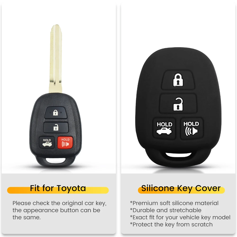 Dandkey силиконовый резиновый чехол для автомобильного ключа защитный Toyota CAMRY 2012 2013