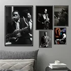 Плакаты и принты картина Джон колтран музыкант джаз, музыка ПЕВЕЦ звезда настенное искусство настенные картины Домашний Декор квадратные картины
