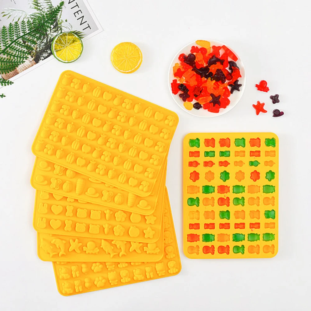 

Cartoon Gummy Mold Food Grade Silicone Non Stick 3D Silicone Mold DIY Candy Ice Cube Chocolate Baking Bakeware Mold Accessories