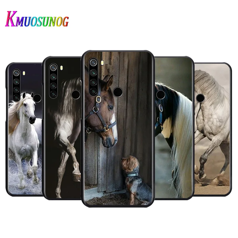 

Bright Black Cover Hot Horse Animal For Xiaomi Redmi Note 9 9S Max 8T 8 7 6 5 Pro 5A 4X 4 Soft Phone Case