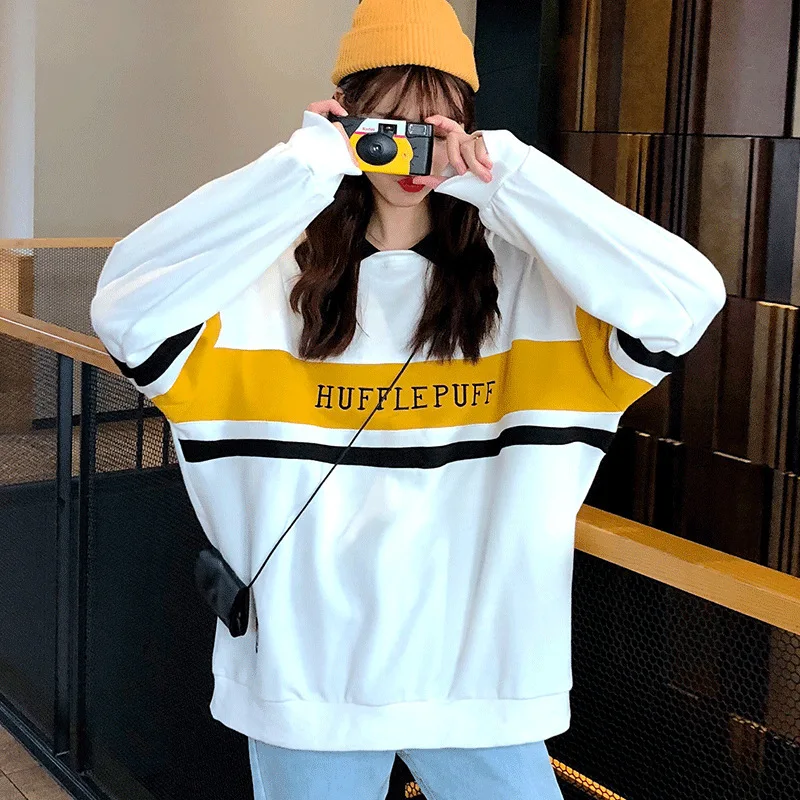 Школьный стиль искусственная вышивка мультяшный Мужской Женский свитшот