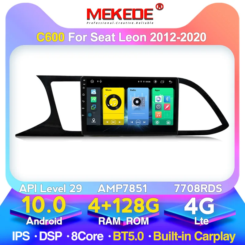 Фото Автомагнитола MEKEDE мультимедийный видеоплеер для Seat Leon MK3 2012 2013 2014 2015 2016-2018 Android DSP