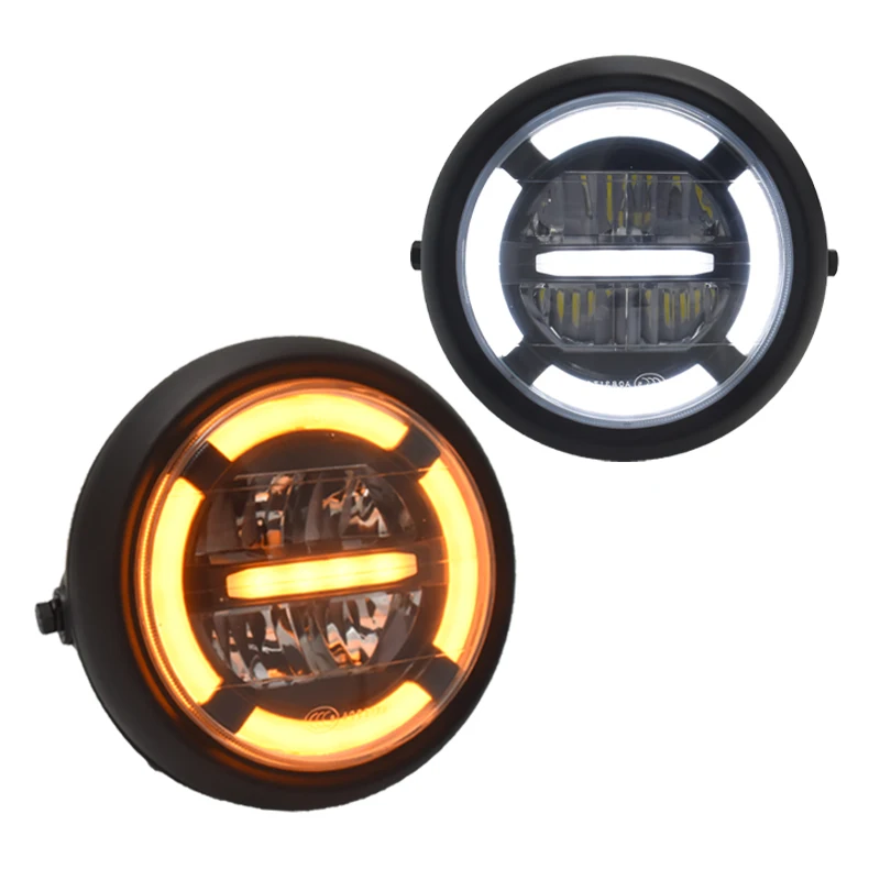 7 дюймов SR ретро мотоцикл модифицированный Универсальный светодиодный фара