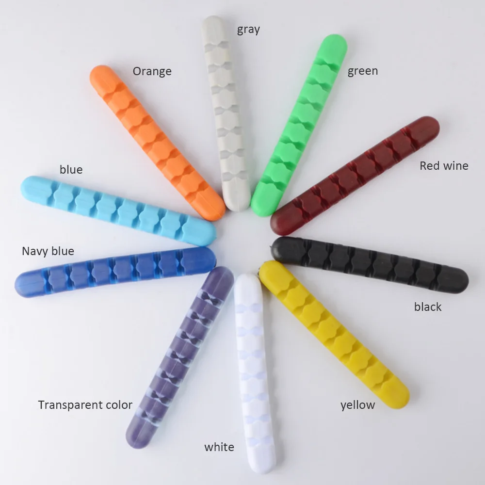 Кабельный органайзер силиконовый usb кабель намотки гибкий управления с зажимами