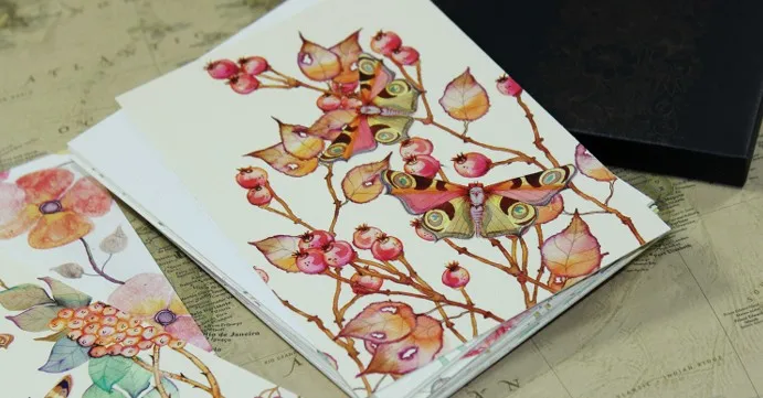 2016 ограниченная по времени открытка s иллюстрация цветы ультра-свежая