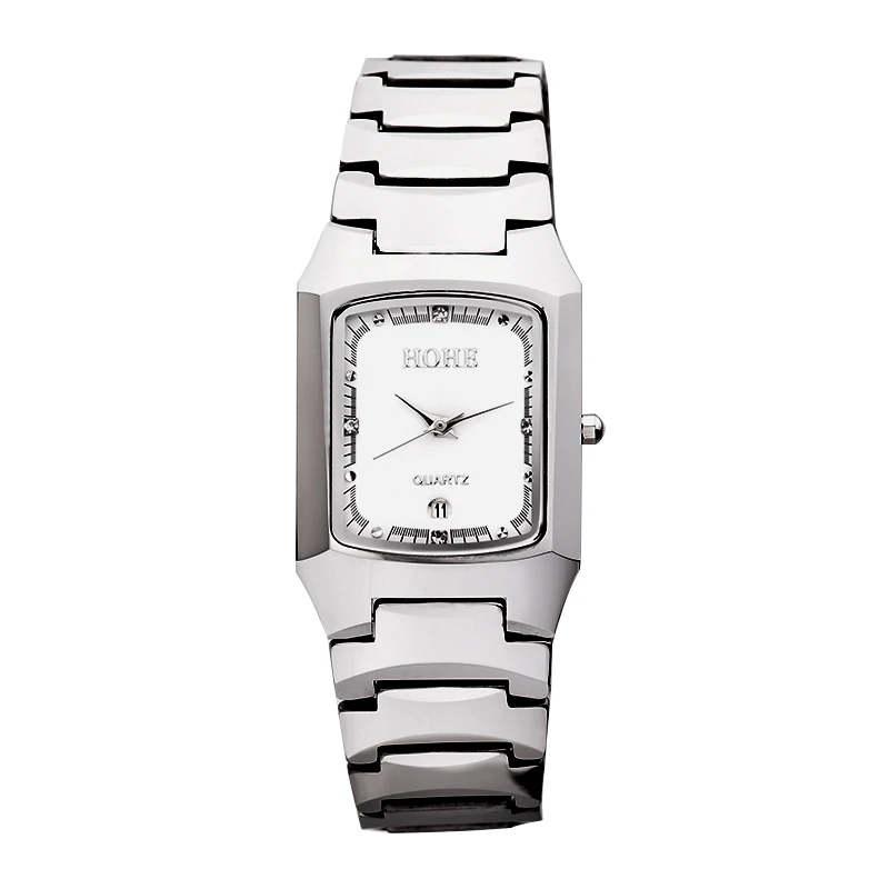 Men's ultra-thin waterproof tungsten steel rectangular quartz watch sapphire mirror business leisure men's Watch