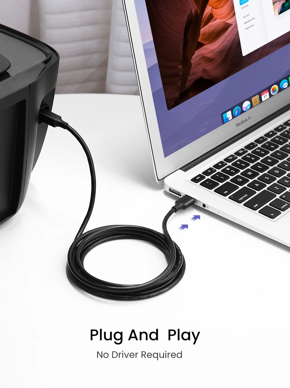Ugreen USB кабель USB для принтера Тип B папа-папа USB 3,0 2,0 кабель для Canon Epson hp ZJiang принтер этикеток ЦАП USB принтер