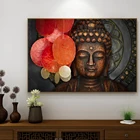 Настенная живопись, холст постер с Буддой и декоративное настенное Искусство Рисунок Бронзовая скульптура Резные статуя картина для Гостиная украшение дома